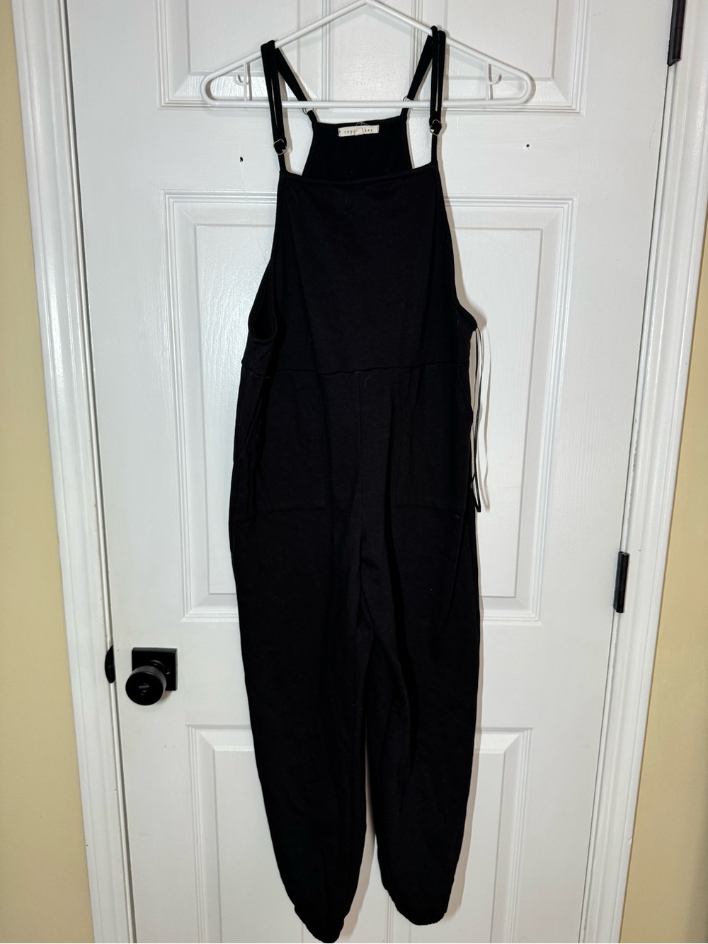 Copper Key Black Relaxed Overalls Jumpsuit